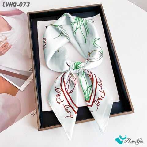 Khăn Lụa Vuông 70*70Cm Phong Cách Hàn Quốc Họa Tiết Hoa Tulip (LVHQ073)
