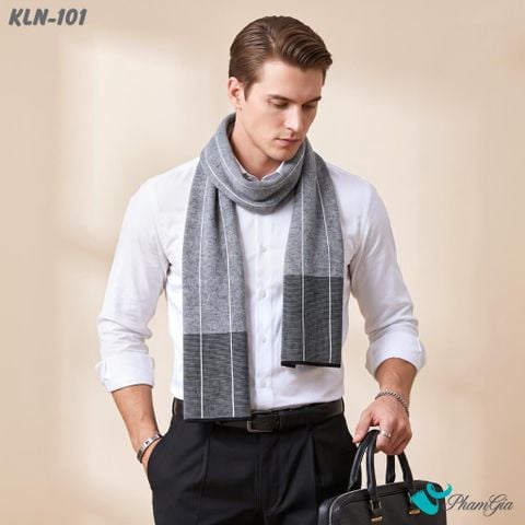Khăn Choàng Len Cao Cấp Họa Tiết Sang Trọng Và Lịch Lãm Cho Nam (KLN101)