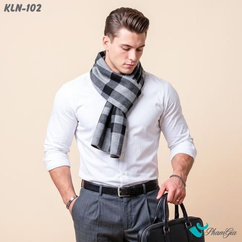 Khăn Choàng Len Cashmere Cao Cấp Họa Tiết Sang Trọng Và Lịch Lãm Cho Nam (KLN102)