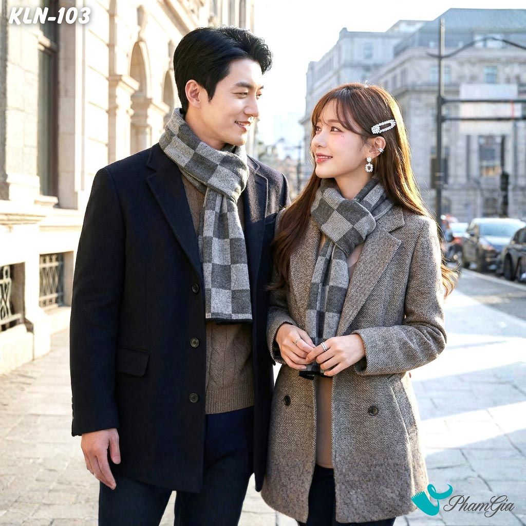 Khăn Choàng Len Cashmere Cao Cấp Họa Tiết Sang Trọng Và Lịch Lãm Cho Nam (KLN103)