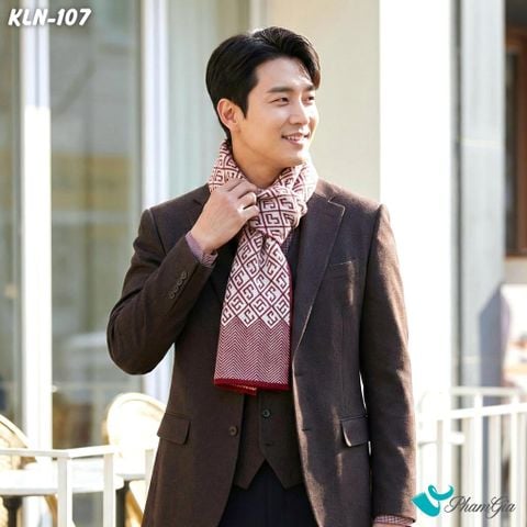 Khăn Choàng Len Cashmere Cao Cấp Họa Tiết Sang Trọng Và Lịch Lãm Cho Nam (KLN107)