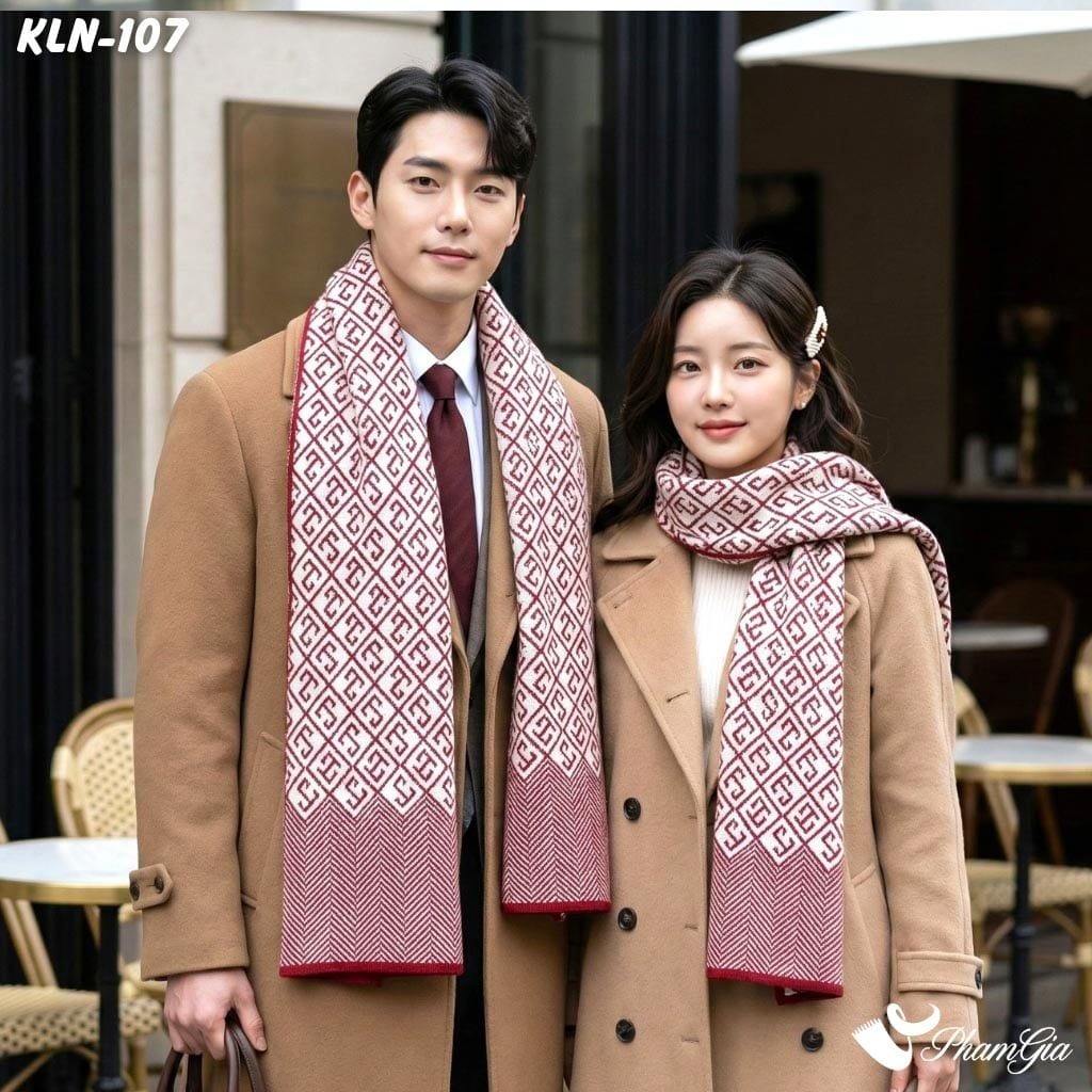 Khăn Choàng Len Cashmere Cao Cấp Họa Tiết Sang Trọng Và Lịch Lãm Cho Nam (KLN107)