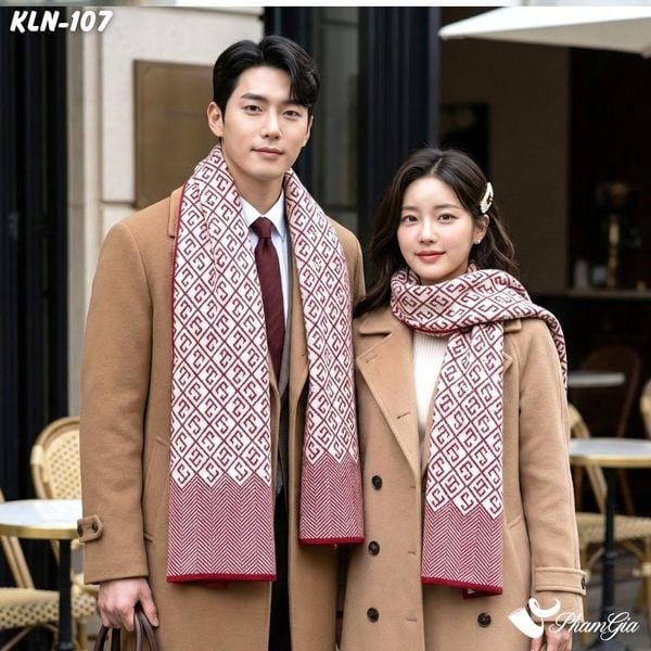Khăn Choàng Len Cashmere Cao Cấp Họa Tiết Sang Trọng Và Lịch Lãm Cho Nam (KLN107)