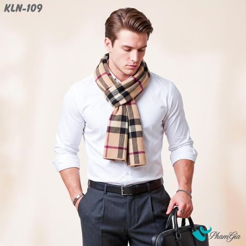 Khăn Choàng Len Cashmere Cao Cấp Họa Tiết Sang Trọng Và Lịch Lãm Cho Nam (KLN109)