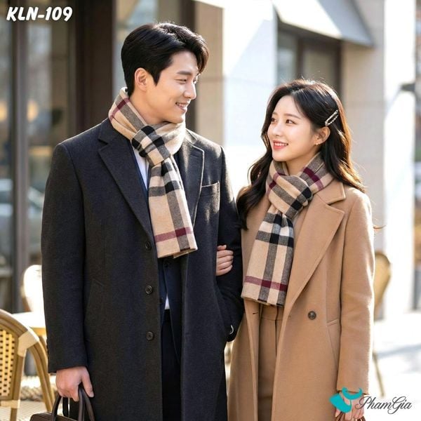 Khăn Choàng Len Cashmere Cao Cấp Họa Tiết Sang Trọng Và Lịch Lãm Cho Nam (KLN109)