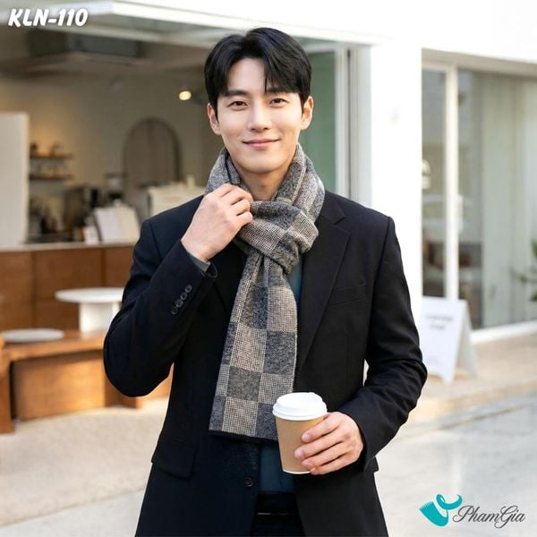 Khăn Choàng Len Cashmere Cao Cấp Họa Tiết Sang Trọng Và Lịch Lãm Cho Nam (KLN110)