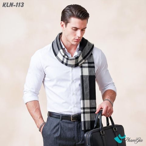 Khăn Choàng Len Cashmere Cao Cấp Họa Tiết Sang Trọng Và Lịch Lãm Cho Nam (KLN113)