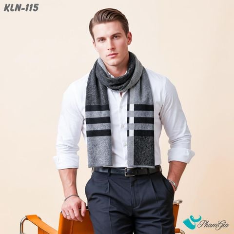 Khăn Choàng Len Cashmere Cao Cấp Họa Tiết Sang Trọng Và Lịch Lãm Cho Nam (KLN115)