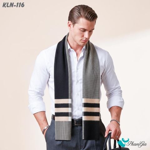 Khăn Choàng Len Cashmere Cao Cấp Họa Tiết Sang Trọng Và Lịch Lãm Cho Nam (KLN116)