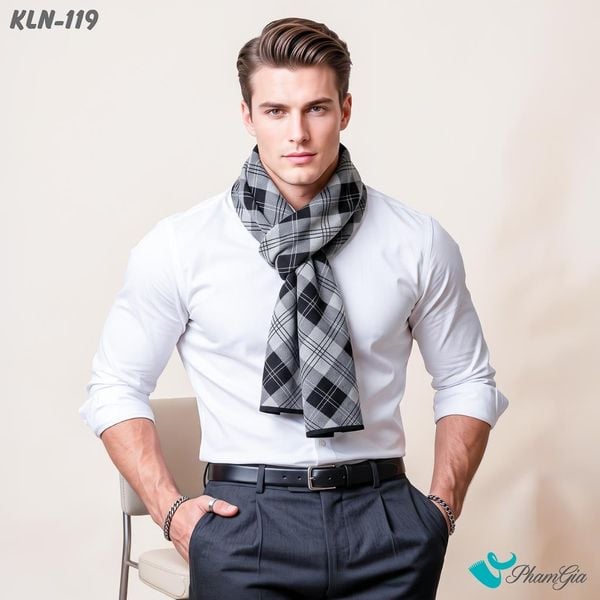 Khăn Choàng Len Cashmere Cao Cấp Họa Tiết Sang Trọng Và Lịch Lãm Cho Nam (KLN119)
