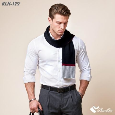 Khăn Choàng Len Cao Cấp Họa Tiết Sang Trọng Và Lịch Lãm Cho Nam (KLN129)