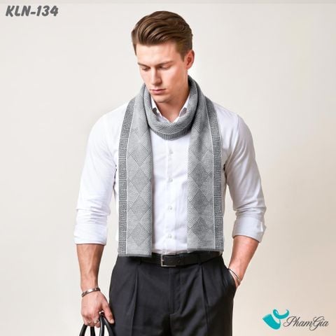 Khăn Choàng Len Cao Cấp Họa Tiết Sang Trọng Và Lịch Lãm Cho Nam (KLN134)