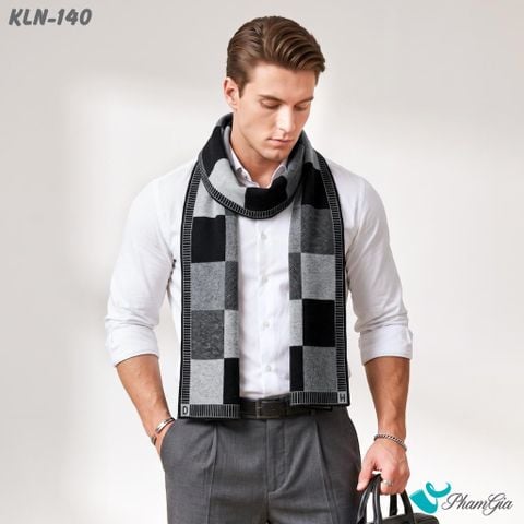Khăn Choàng Len Cao Cấp Họa Tiết Sang Trọng Và Lịch Lãm Cho Nam (KLN140)