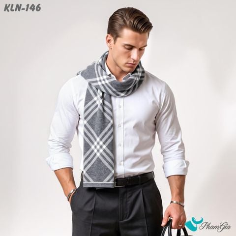 Khăn Choàng Len Cao Cấp Họa Tiết Sang Trọng Và Lịch Lãm Cho Nam (KLN146)