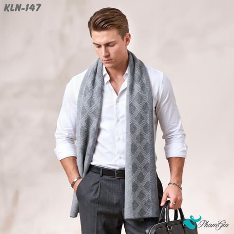 Khăn Choàng Len Cao Cấp Họa Tiết Sang Trọng Và Lịch Lãm Cho Nam (KLN147)
