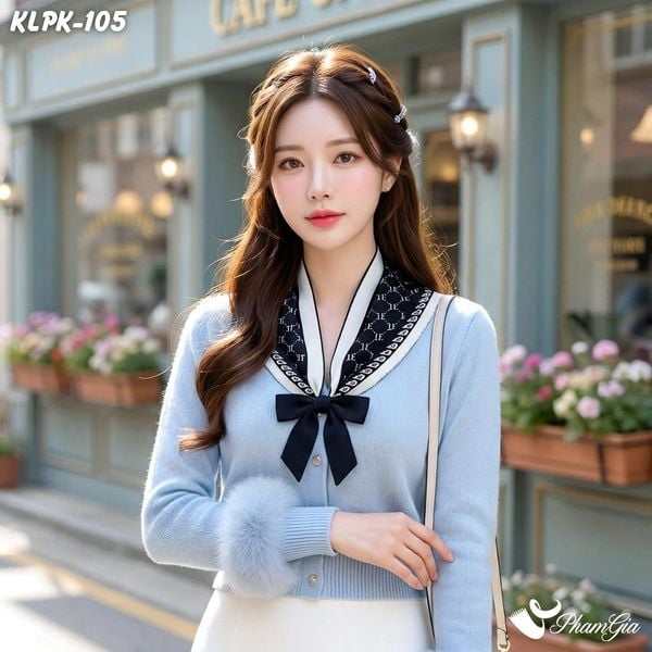 Khăn Len Phụ Kiện Họa Tiết Hiện Đại Phối Màu Đen Trắng (KLPK105)