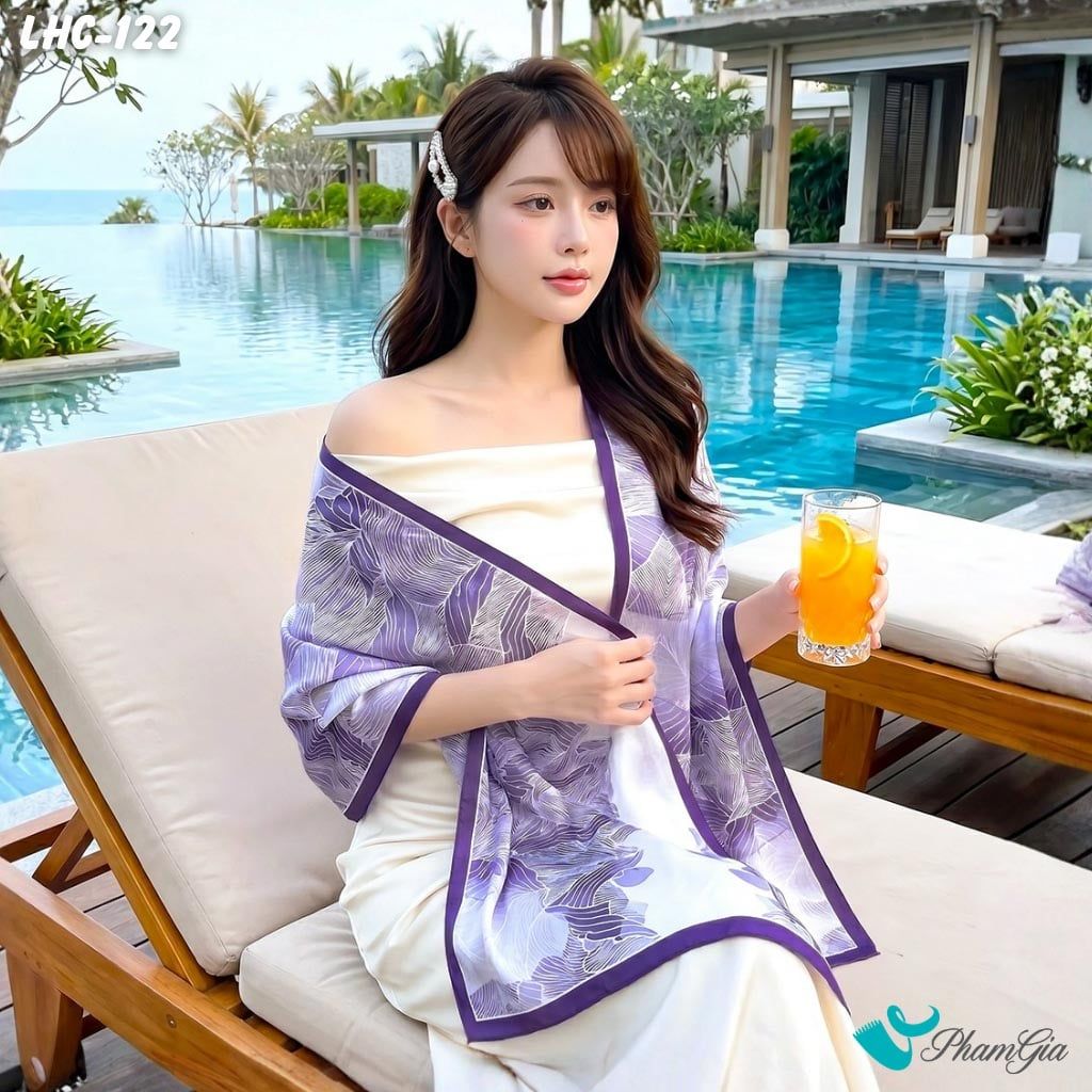 Khăn Choàng Lụa Hàng Châu (LHC122)