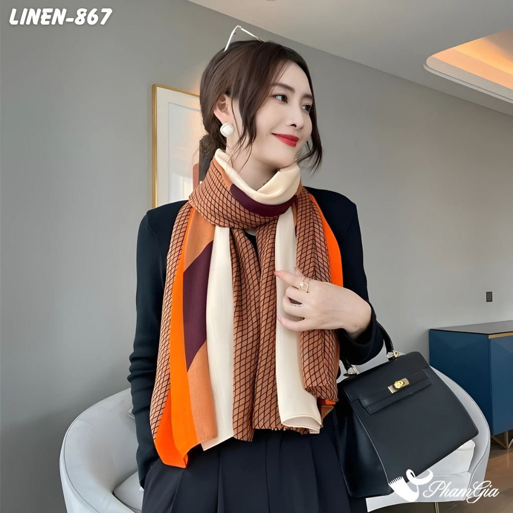 Khăn Choàng Linen Phong Cách Hàn Quốc (LINEN867)