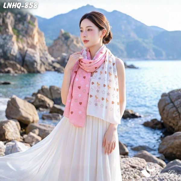 Khăn Choàng Linen Phong Cách Hàn Quốc (LNHQ858)