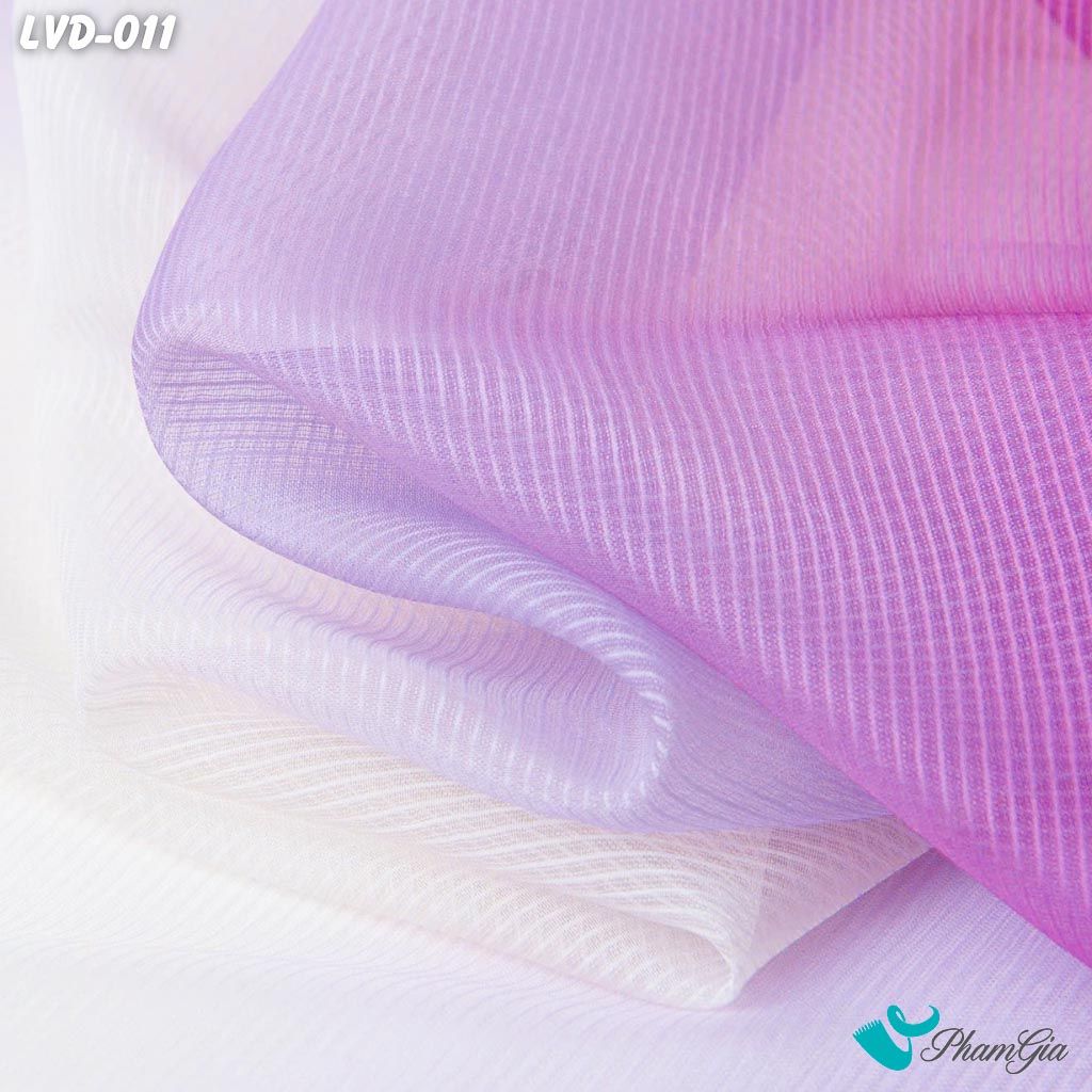 Khăn Choàng Lụa Vân Du Ombre Phối Màu Đỏ Tím - Trắng Thanh Lịch (LVD011)