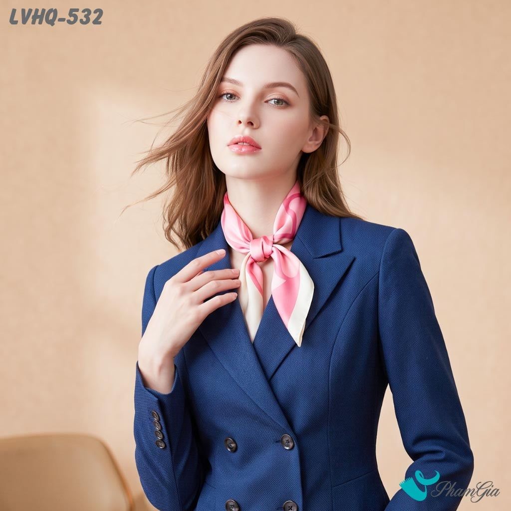 Khăn Lụa Vuông 70*70cm Phong Cách Hàn Quốc Họa Tiết Hoa Hồng Màu Hồng Ruốc (LVHQ532)
