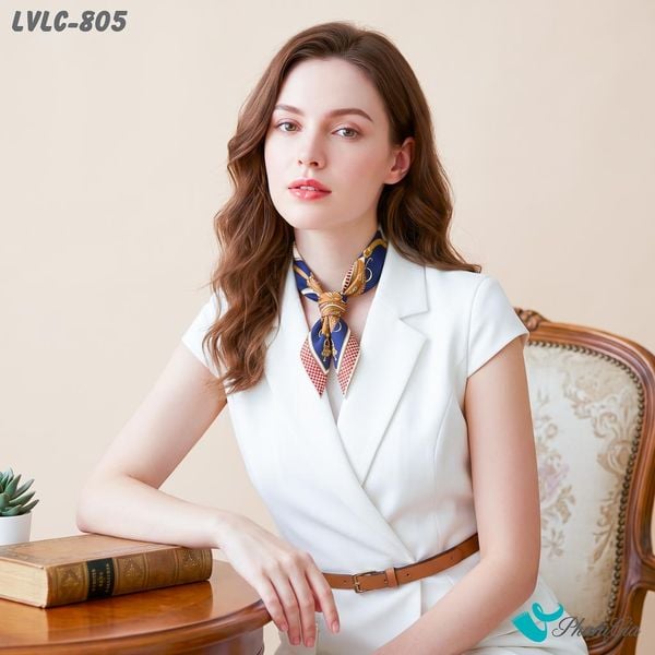 Khăn Lụa Vuông Lucy 55*55Cm 2 Mặt Cao Cấp Hoạ Tiết Yên Ngựa Cá Tính (LVLC805)