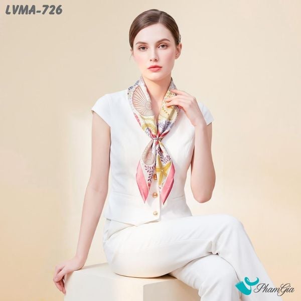 Khăn Lụa Vuông Mia 70*70Cm Họa Tiết Sinh Vật Biển Màu Hồng Baby (LVMA726)