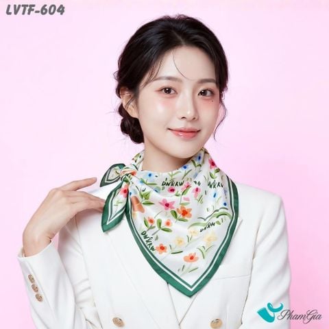 Khăn Lụa Vuông Tiffany 70*70Cm Họa Tiết Hoa Nhí Phối Nhiều Màu (LVTF604)