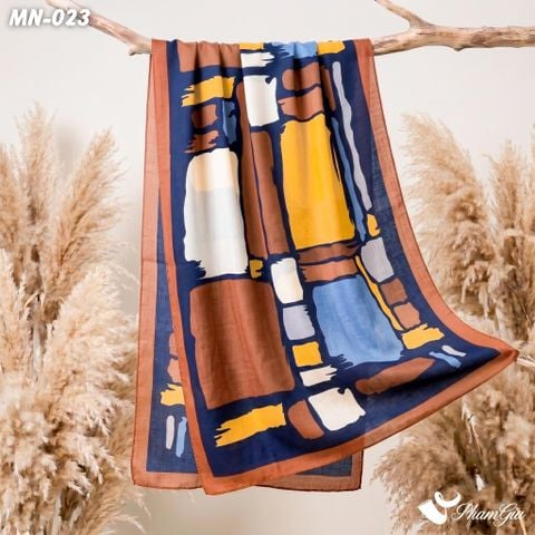 Khăn Choàng Linen Mộc Nhiên Họa Tiết Bohemian Phối Nhiều Màu Cá Tính (MN023)