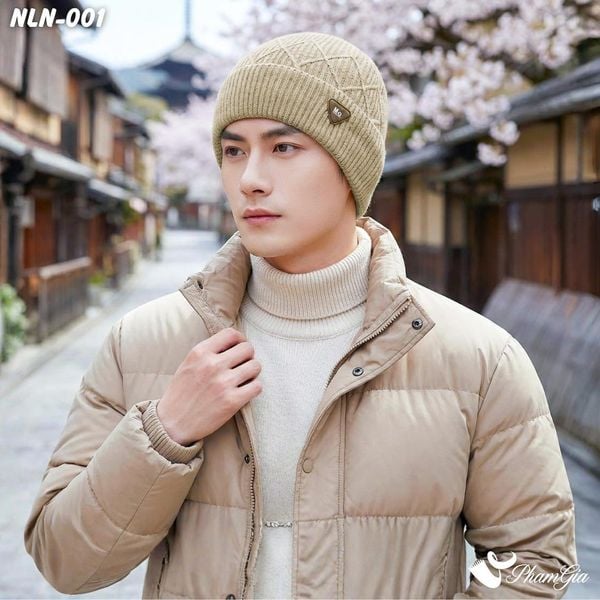Nón Len Giữ Ấm 2 Lớp Thời Trang Nam Hiện Đại Màu Beige (NLN001)