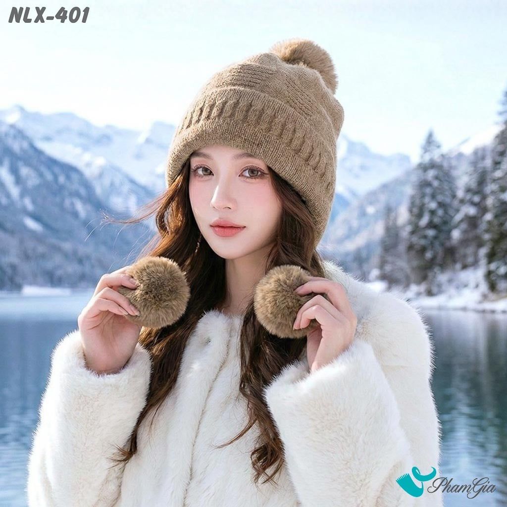 Nón Len Giữ Nhiệt Chuyên Dụng 2 Lớp Phong Cách Hàn Quốc Cao Cấp Màu Nâu Tây (NLX401)