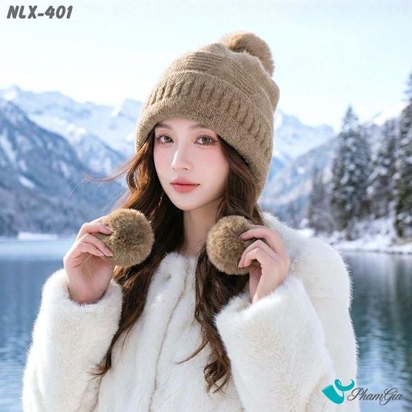 Nón Len Giữ Nhiệt Chuyên Dụng 2 Lớp Phong Cách Hàn Quốc Cao Cấp Màu Nâu Tây (NLX401)