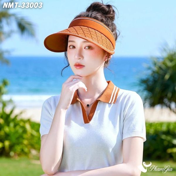 Nón Mui Trần Chống Nắng Cách Nhiệt Thời Trang Màu Cam Đất (NMT33003)