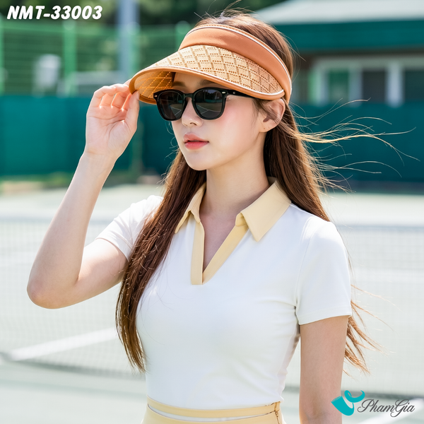 Nón Mui Trần Chống Nắng Cách Nhiệt Thời Trang Màu Cam Đất (NMT33003)