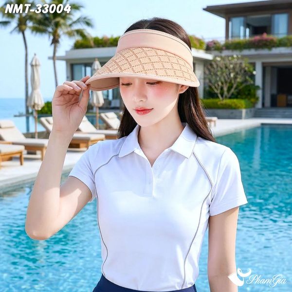 Nón Mui Trần Chống Nắng Cách Nhiệt Thời Trang Màu Hồng Phấn (NMT33004)