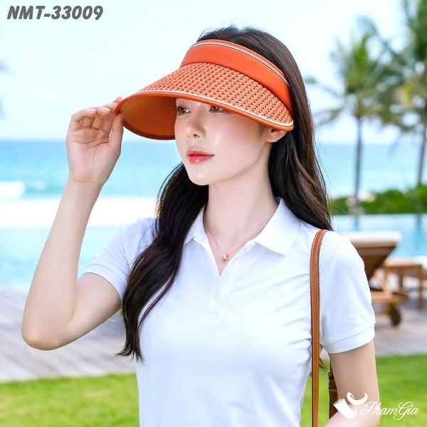 Nón Mui Trần Chống Nắng Cách Nhiệt Thời Trang Màu Cam Gạch (NMT33009)