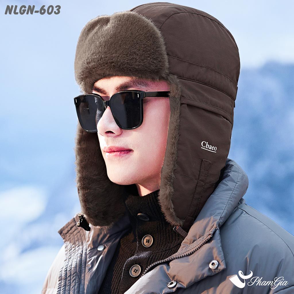 Người Mẫu Nón Lông Giữ Nhiệt Chuyên Dụng Siêu Dày Cao Cấp Màu Nâu Cà Phê