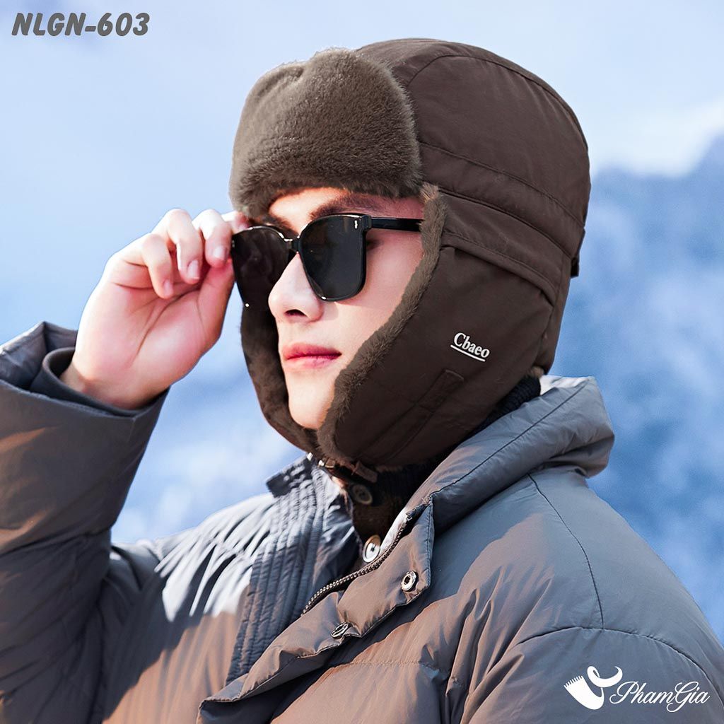 Người Mẫu Đội Nón Lông Giữ Nhiệt Chuyên Dụng Siêu Dày Cao Cấp Màu Nâu Cà Phê