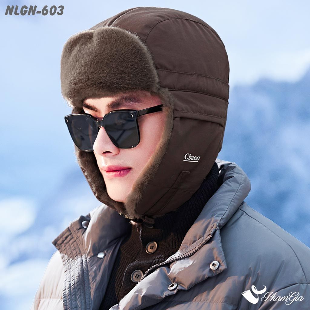 Nón Lông Giữ Nhiệt Chuyên Dụng Siêu Dày Cao Cấp Màu Nâu Cà Phê