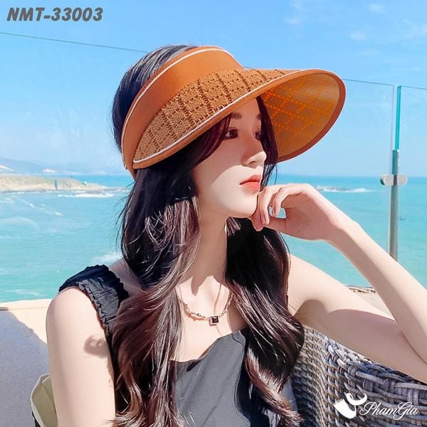Nón Mui Trần Chống Nắng Cách Nhiệt Thời Trang Màu Cam Đất (NMT33003)