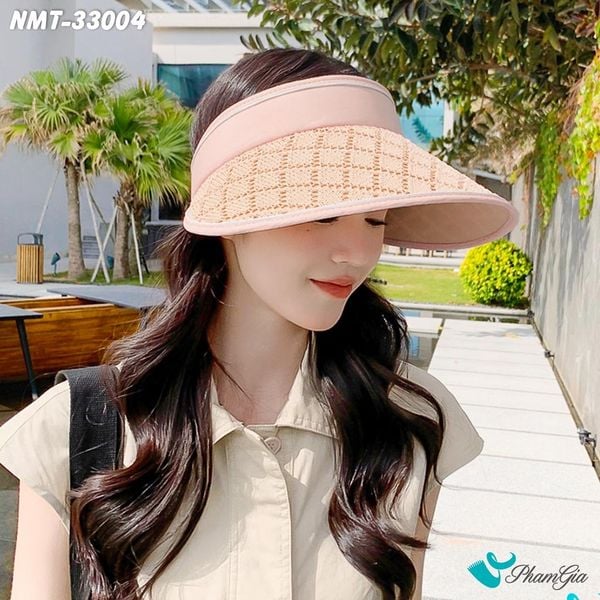 Nón Mui Trần Chống Nắng Cách Nhiệt Thời Trang Màu Hồng Phấn (NMT33004)