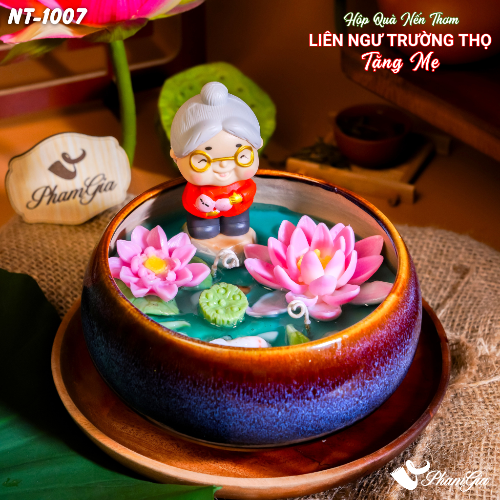 Hộp Quà Nến Thơm Liên Ngư Trường Thọ Tặng Mẹ (NT1007)