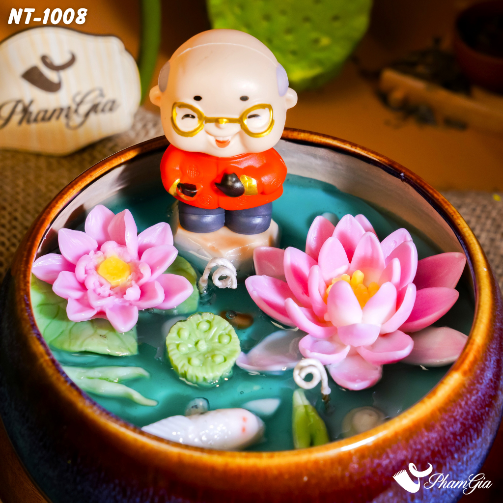 Hộp Quà Nến Thơm Liên Ngư Trường Thọ Tặng Cha (NT1008)