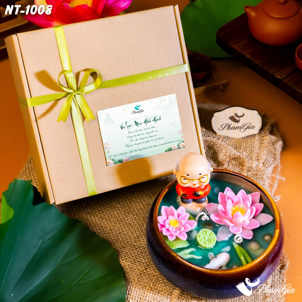 Hộp Quà Nến Thơm Liên Ngư Trường Thọ Tặng Cha (NT1008)