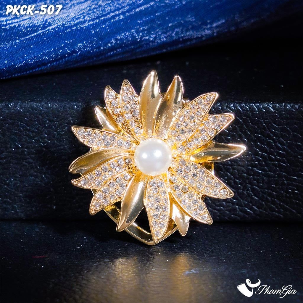 Phụ Kiện Cài Khăn, Cài Áo Đa Năng Họa Tiết Họa Tiết Hoa Thược Dược (PKCK507)