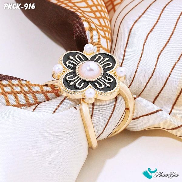 Phụ Kiện Cài Khăn Đính Ngọc Trai Phong Cách Cổ Điển (PKCK916)