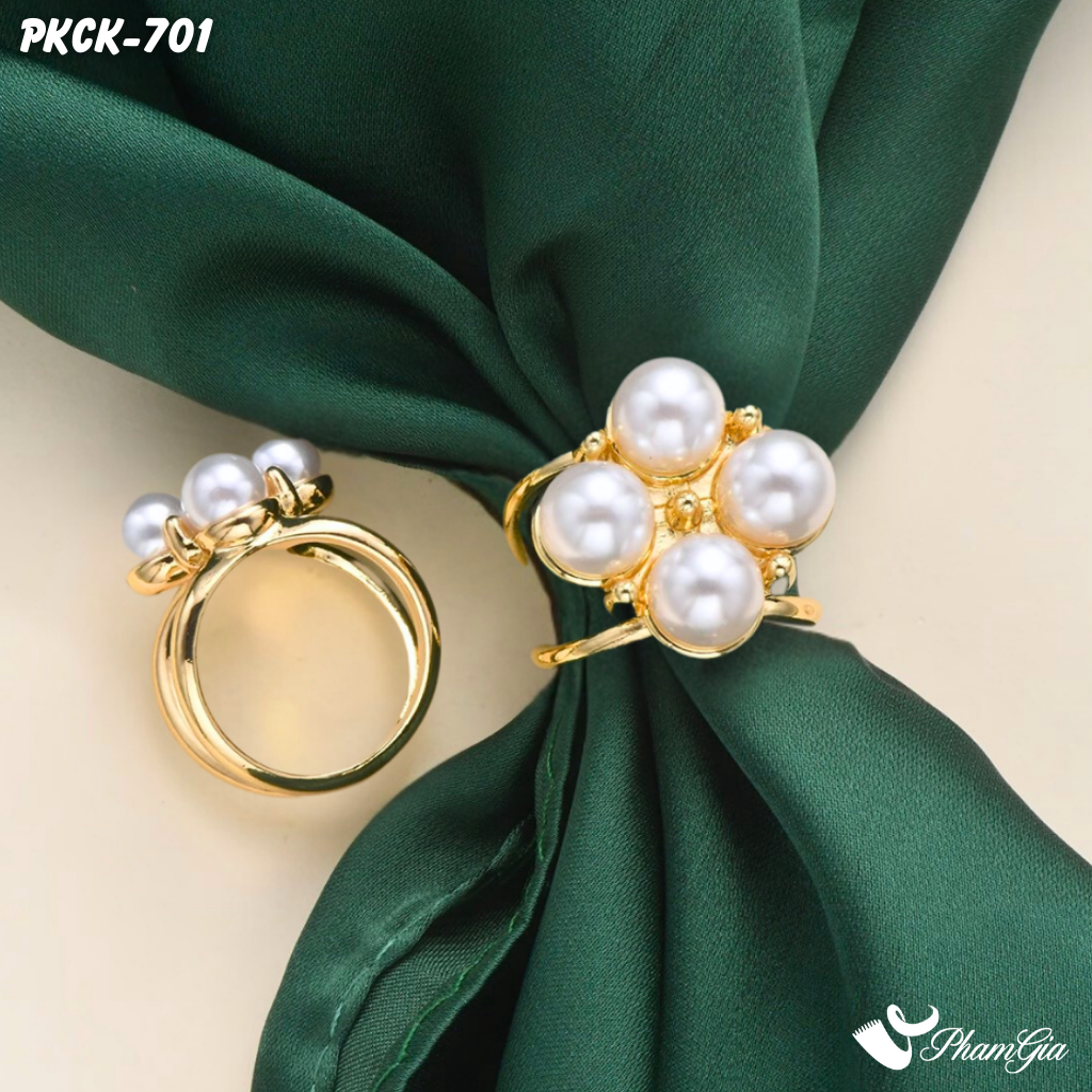 Phụ Kiện Cài Khăn Đính Ngọc Trai Thanh Lịch (PKCK701)