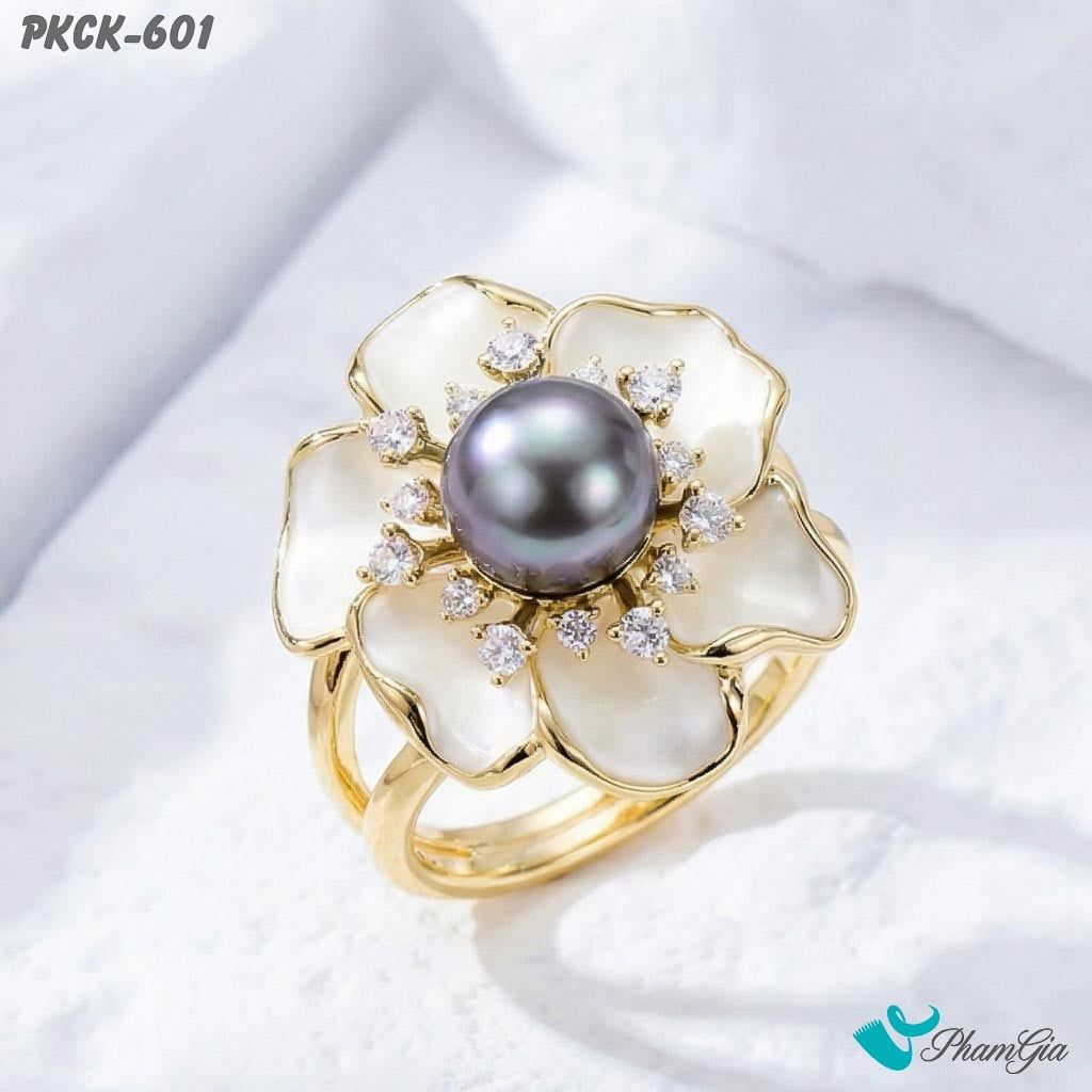 Phụ Kiện Cài Khăn Họa Tiết Hoa Trà Cao Cấp (PKCK601)
