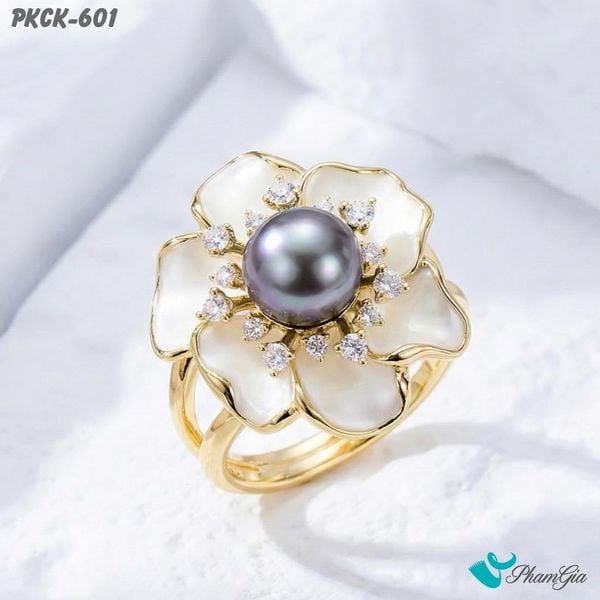 Phụ Kiện Cài Khăn Họa Tiết Hoa Trà Cao Cấp (PKCK601)