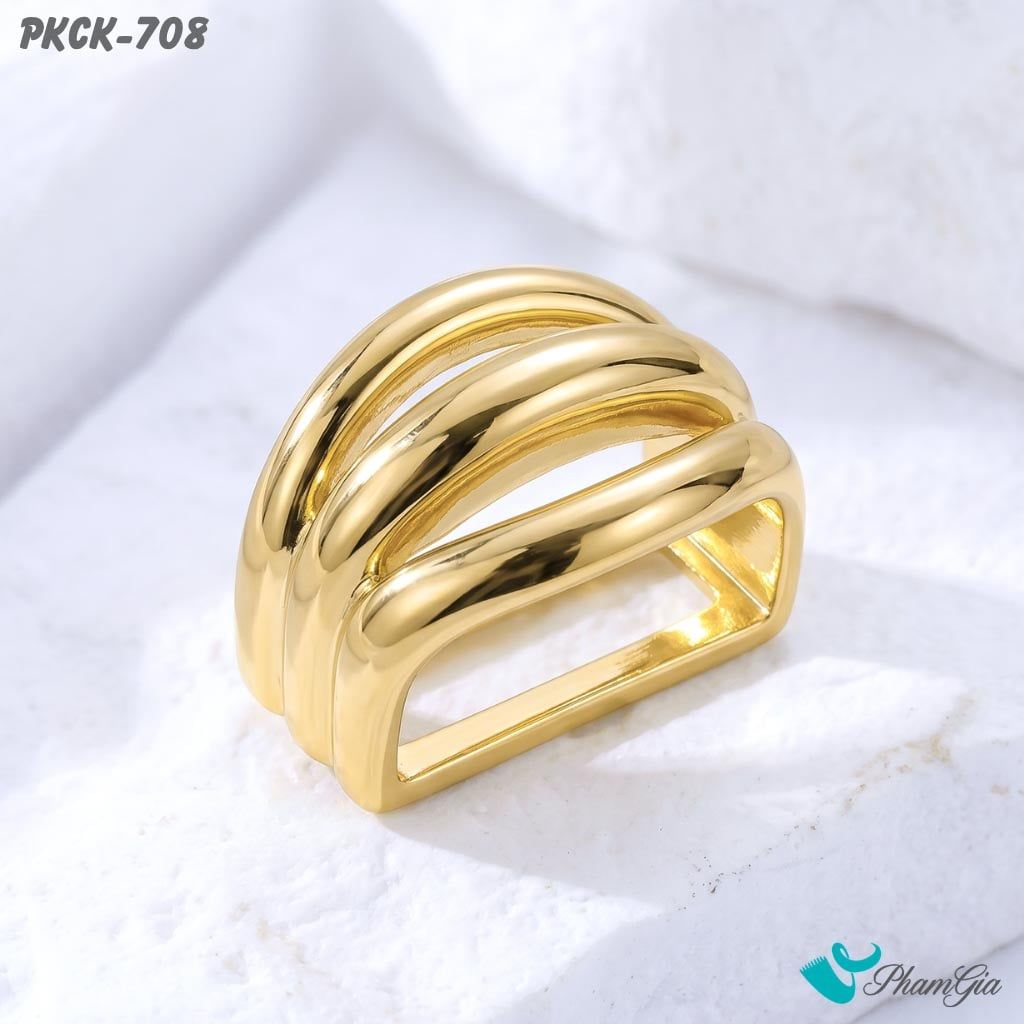 Phụ Kiện Cài Khăn Sọc Nổi Bán Nguyệt Sang Trọng Màu Vàng (PKCK708)